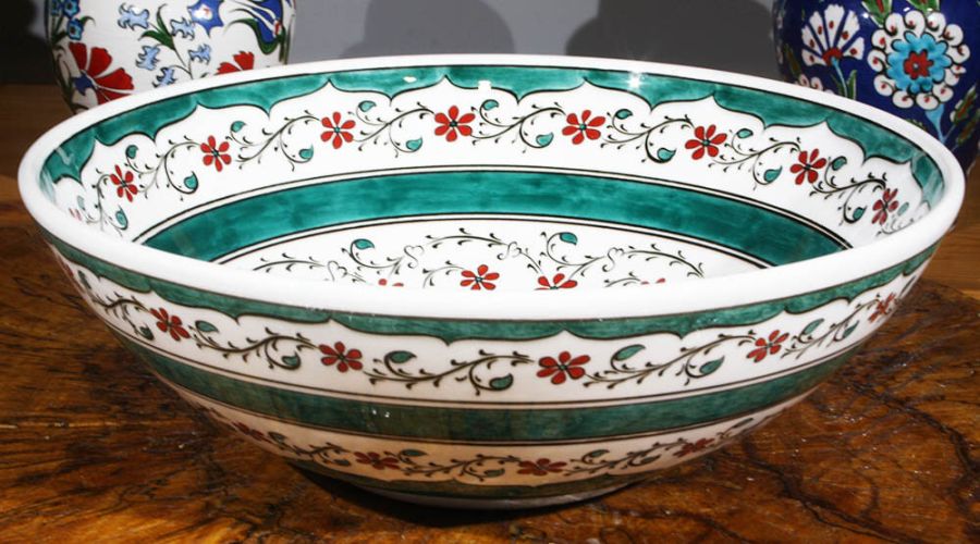 Iznik-Keramikschale mit Haliç-Muster, 30 cm - 1