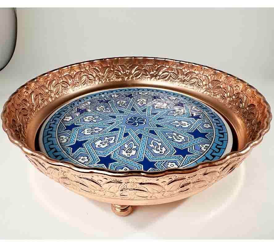 Goldfarbene Zuckerdose mit seldschukischem Sternmotiv – Symbol für Glück, Geschichte und kosmische Harmonie - 1