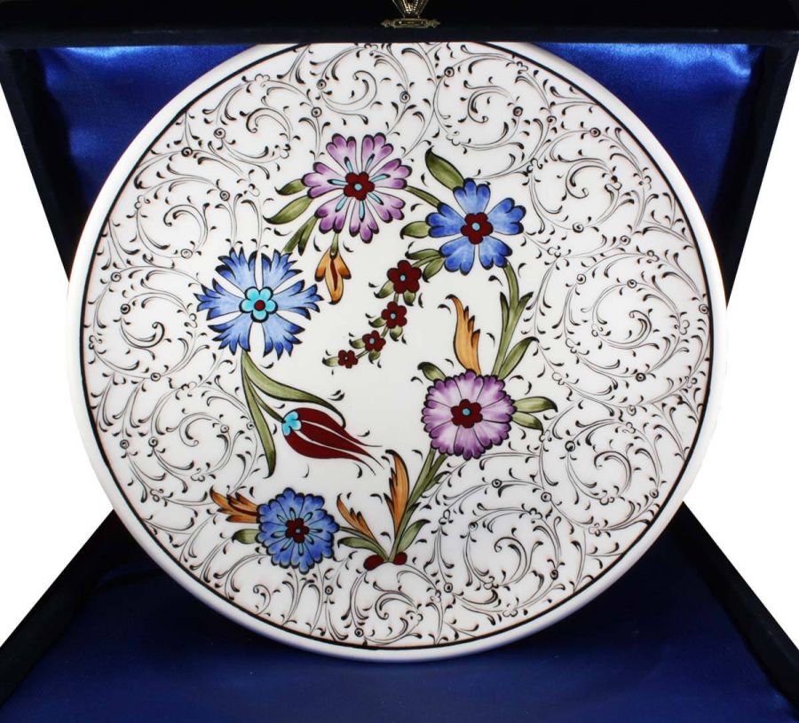 Good Luck Gift Iznik Pottery Plate - 1