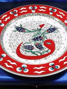 Halic and Vav 30 cm Iznik Ceramic Plate - 3
