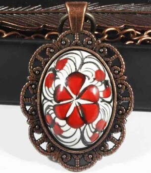 Haliç ve Kırmızı Yonca Kitap Ayracı - Çini Evi