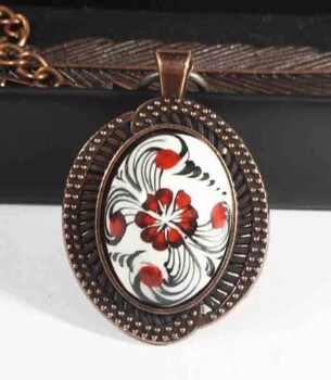 Haliç ve Kırmızı Yonca Kitap Ayracı - Çini Evi