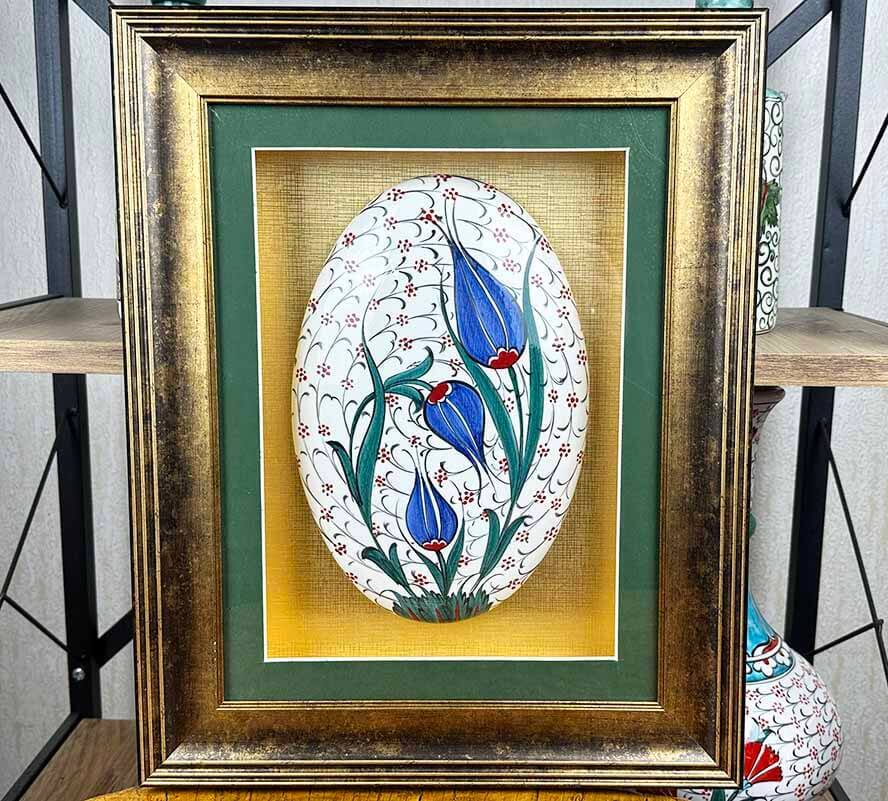 Haliç ve Mavi Laleler İznik Çinili Duvar Süsü – VIP Hediye Serisi - 1