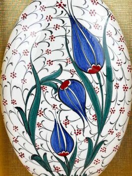 Haliç ve Mavi Laleler İznik Çinili Duvar Süsü – VIP Hediye Serisi - Çini Evi (1)