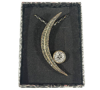 Handcrafted Golden Horn Motif Bronze Necklace - Çini Evi (1)