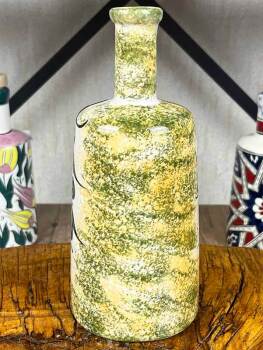 Handmade Olive Pattern Olive Oil and Sauce Serving Bottle 550 ml - 2