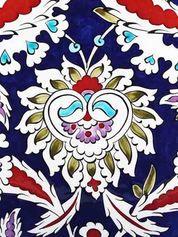 Hatayi Motif Iznik Ceramic Plate - 2