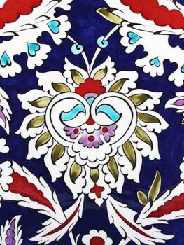 Hatayi Motif İznik Çini Tabak - Çini Evi (1)