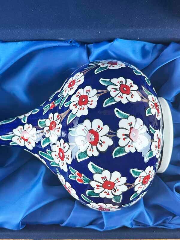 Hayat Ağacı İznik Çini Vazo 30cm - 3