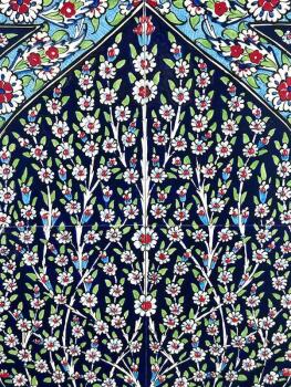 Hayat Ağacı Motifli İznik Çini Pano - Çini Evi (1)