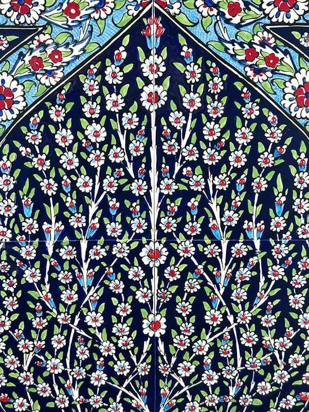 Hayat Ağacı Motifli İznik Çini Pano - 2