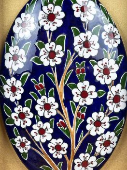 Hayat Ağacı Motifli İznik Çinili Duvar Süsü – Kurumsal Hediye Seçeneği - Çini Evi (1)