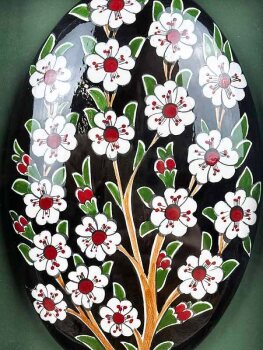 Hayat Ağacı Motifli İznik Çinili Duvar Süsü – Yeni Ev Hediyesi - Çini Evi (1)