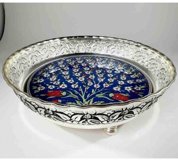 سكرية مطلية بالفضة بزخرفة شجرة الحياة - Çini Evi