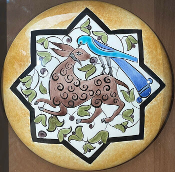 Iznik-Keramik-Wandschmuck mit Selçuklu-Figur - 2