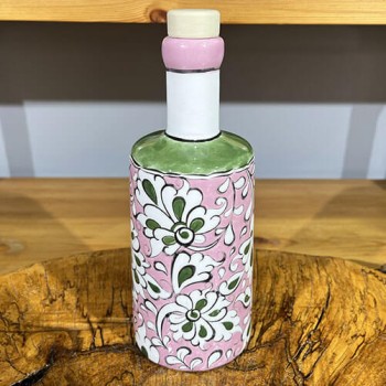 Huilier en céramique d’Iznik à lotus sur fond rose - 2