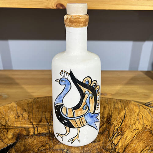 Huilier en céramique d’Iznik à motif oiseau seldjoukide - 1