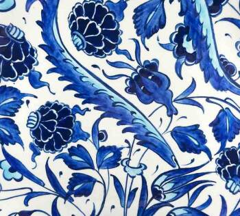 İş Ortağına Hediye – Mavi Beyaz İznik Çini Tabak - Çini Evi (1)