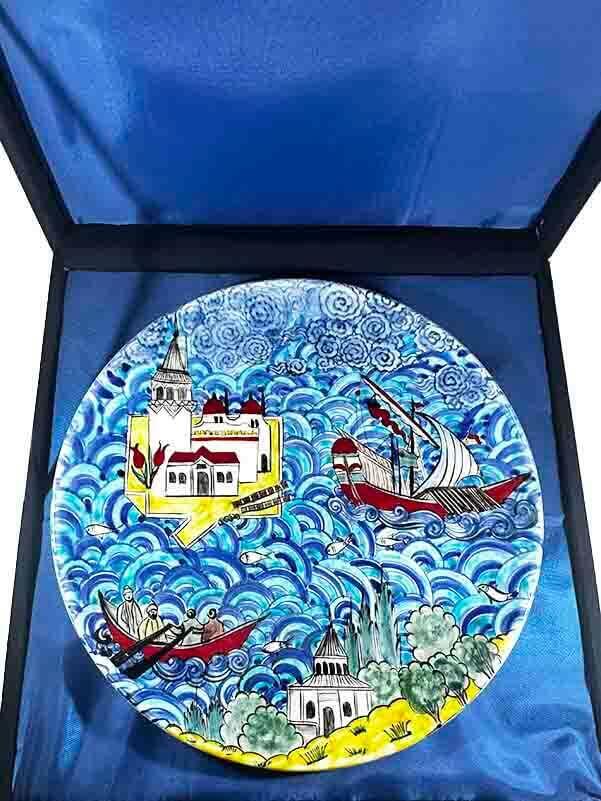 Istanbul Figure Miniature Iznik Ceramic Plate - 2