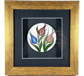 Istanbul Tulip Motif Iznik Tile Plaque - Çini Evi