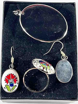 Iznik Ceramic Jewelry Set for a Friend - 2