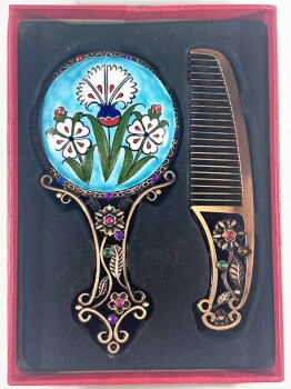 Iznik Tile Makeup Mirror Set - 2