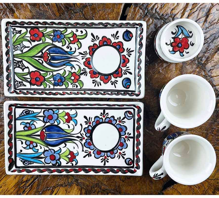 İznik Çini Kahve Seti - 1