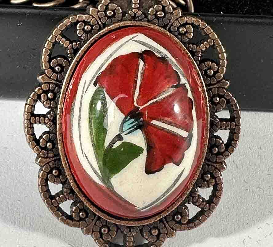 İznik Çini Lesezeichen mit Einzelner Nelke – Symbol für Liebe, Leidenschaft und kulturelle Tiefe - 1