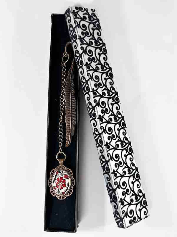 İznik Çini Lesezeichen mit Haliç- und Gänseblümchen-Motiv – Symbol für Natur, Reinheit und Harmonie - 2