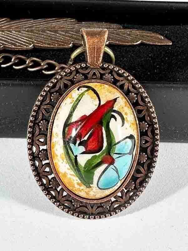 İznik Çini Lesezeichen mit Roter Tulpe – Symbol osmanischer Liebe und Eleganz - 1