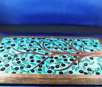 Zeytin Ağacı Iznik-Keramik-Wandbild – 20 x 40 cm - 4