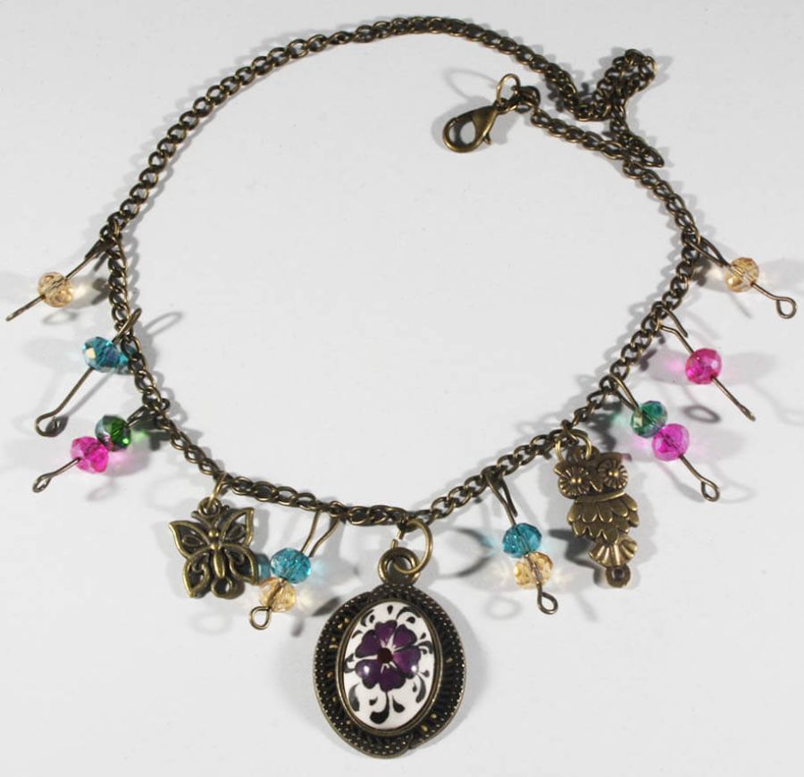 İznik Fußkettchen mit Haliç-Motiv – Handgefertigte Keramikkunst - 1