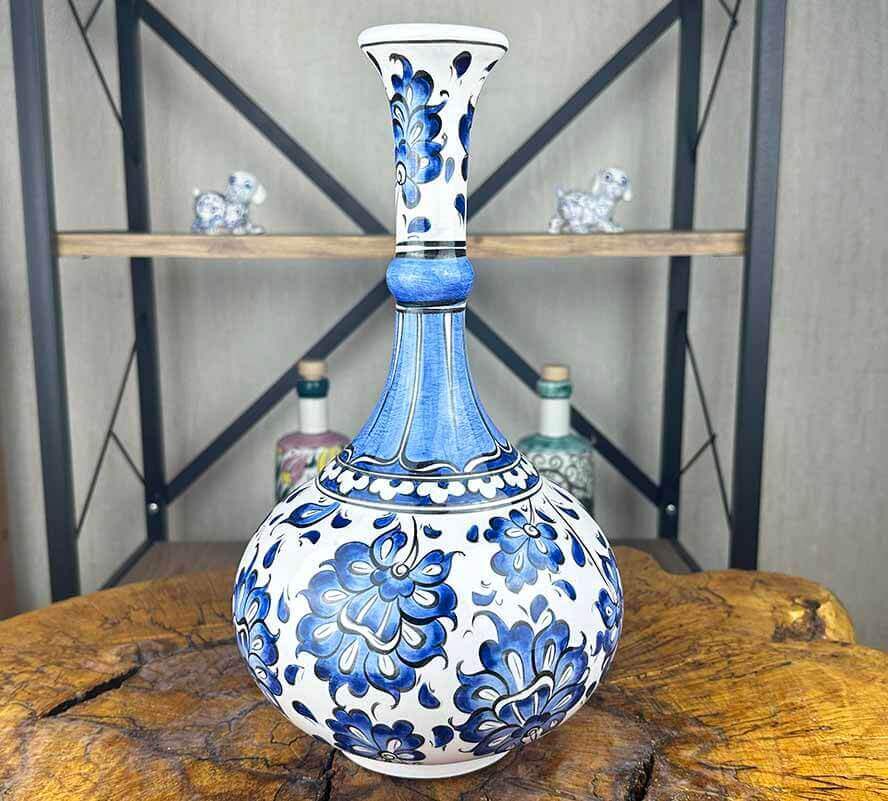 Iznik-Geschenkvase für Unternehmen – Handgefertigte Gözyaşı-Vase mit Lotusmotiv - 1