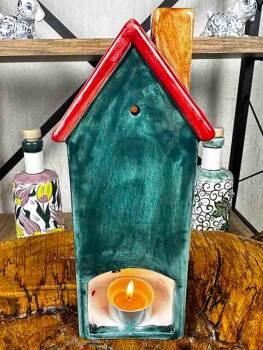 Iznik Green House Candle Holder - Çini Evi (1)