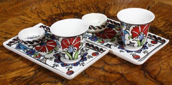 Iznik-Kaffeeset mit Nelkenmuster - 2