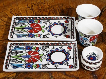 Iznik-Kaffeeset mit Nelkenmuster - 3
