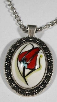 Iznik-Keramik-Halskette mit Tulpenmotiv - 1