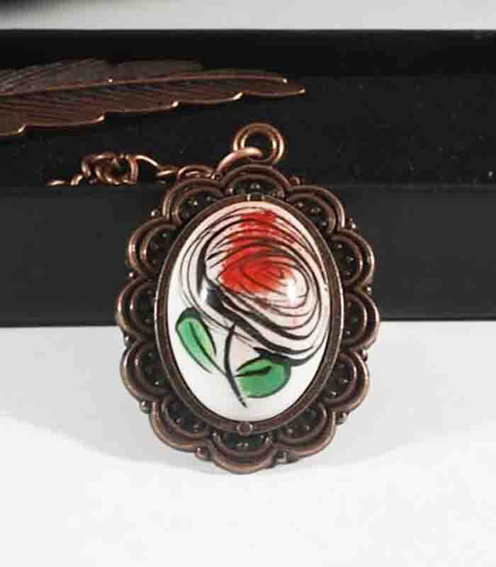 Iznik-Keramik-Lesezeichen mit Pflanzenmotiv - 1