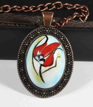 Iznik-Keramik-Lesezeichen mit Tulpenmotiv - 1