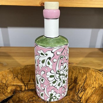 Iznik-Keramik-Ölkanne mit Lotusmotiv auf rosa Grund - 1