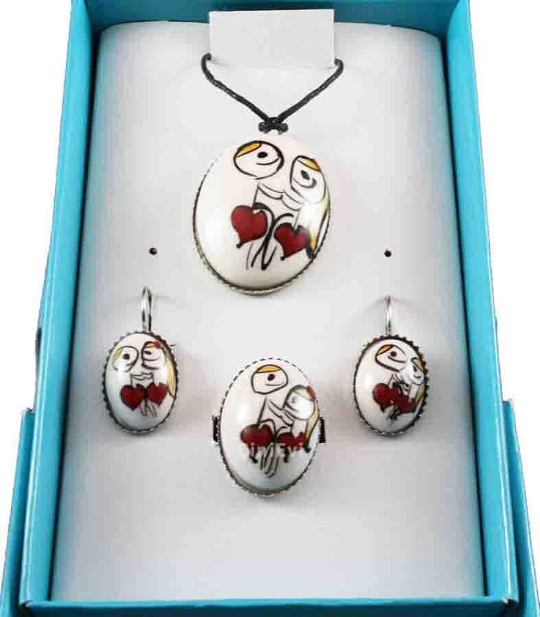 Iznik-Keramik-Schmuckset „Verliebte Paare“ - 2