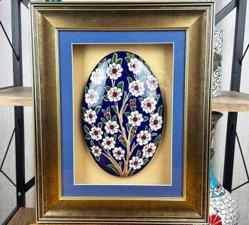 Iznik-Keramik-Wandschmuck-mit-Lebensbaum-Motiv-|-Firmengeschenk - Çini Evi