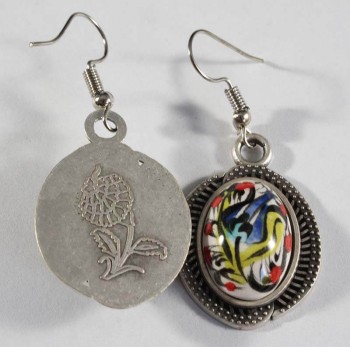 Iznik-Keramikohrringe mit Anemonenmotiv - Çini Evi (1)