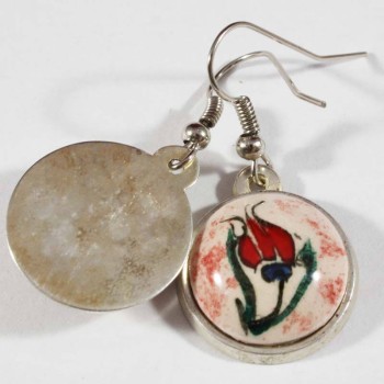 Iznik-Keramikohrringe mit Tulpenmotiv als Geschenk für die Liebste - 2
