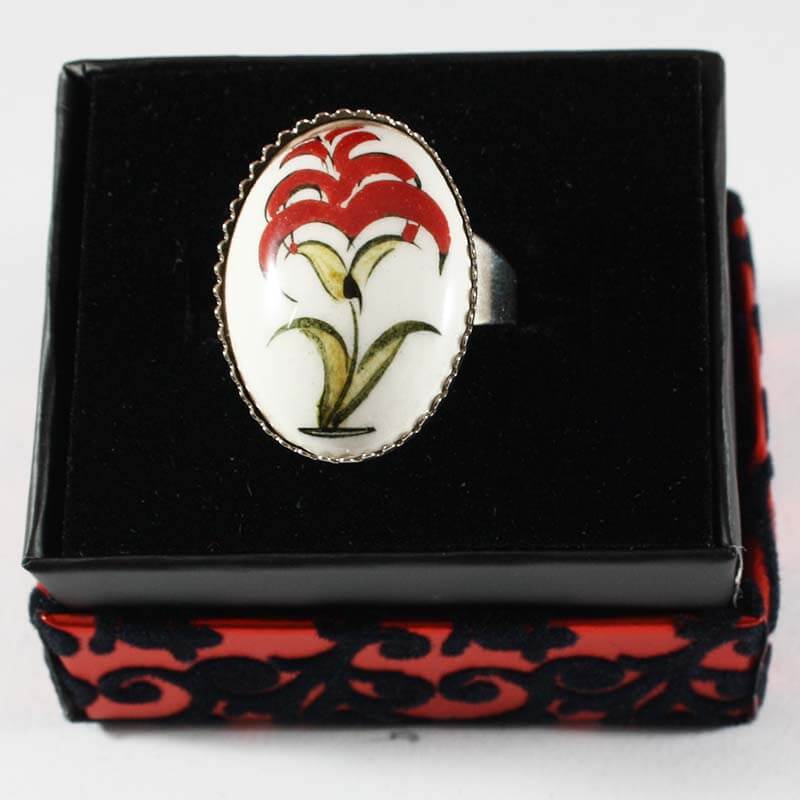 Iznik-Keramikring mit pflanzlichem Motiv - 1