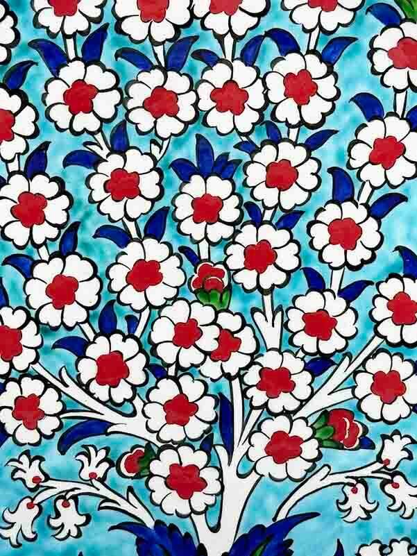 Iznik Keramikteller 30 cm – Lebensbaum Motiv (inspiriert vom Original im British Museum) - 2