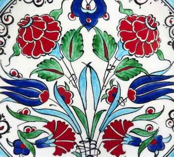 Iznik-Keramikteller als Besuchsgeschenk fürs Ausland 18 cm - 2