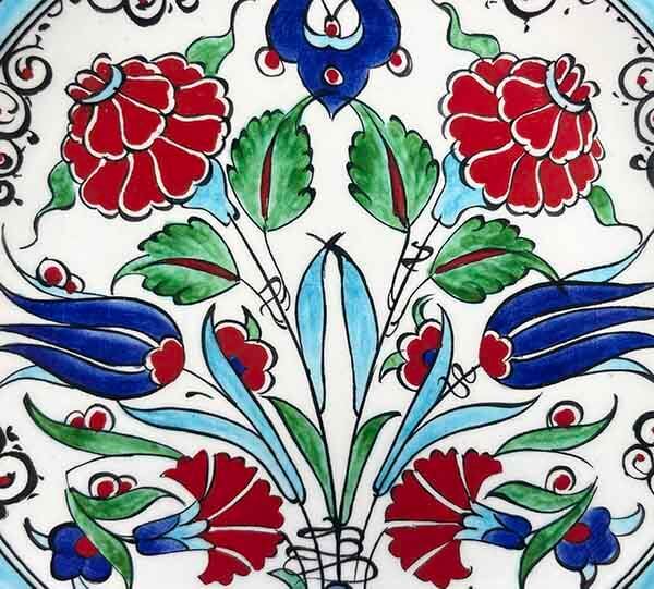 Iznik-Keramikteller als Besuchsgeschenk fürs Ausland 18 cm - 2
