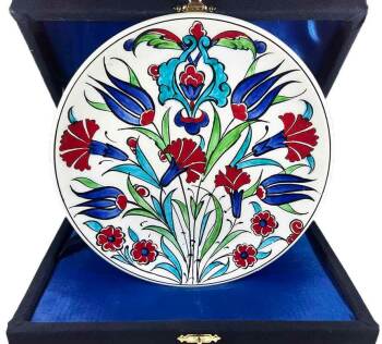 Iznik-Keramikteller als Geschenk fürs Ausland 18 cm - Çini Evi