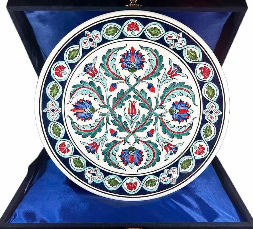 Iznik-Keramikteller | Geschäftsgeschenk Deutschland–Türkiye 30 cm - 1